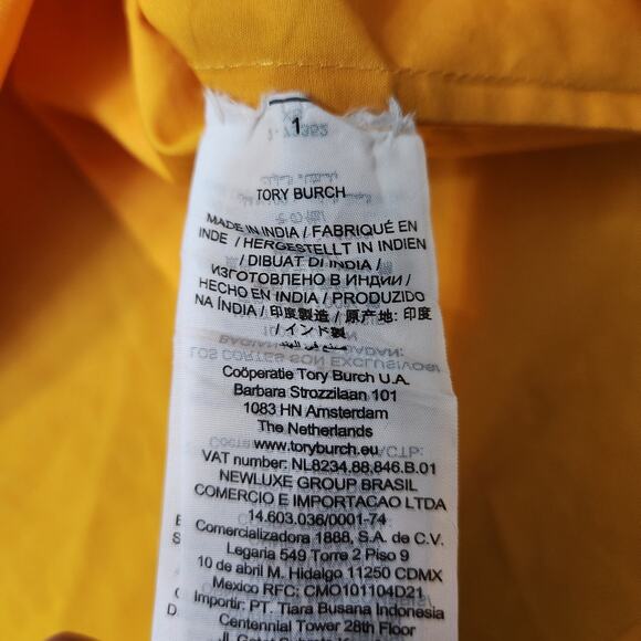 NWT Tory Burch Puffed Sleeve Tunic Vine Orange Size XS - Picture 5 of 7